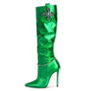Metallic Bling Heel Boots - Dupe Department