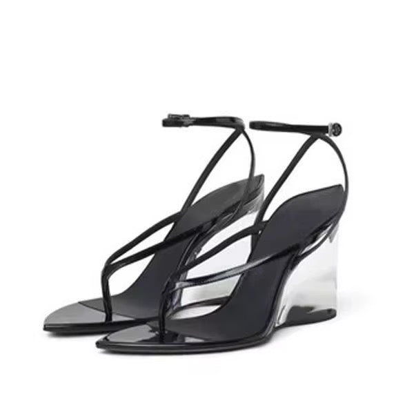 Crystal Mirage Wedged Heels