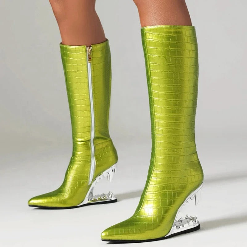 Tiger Pride Heel Boots - Dupe Department