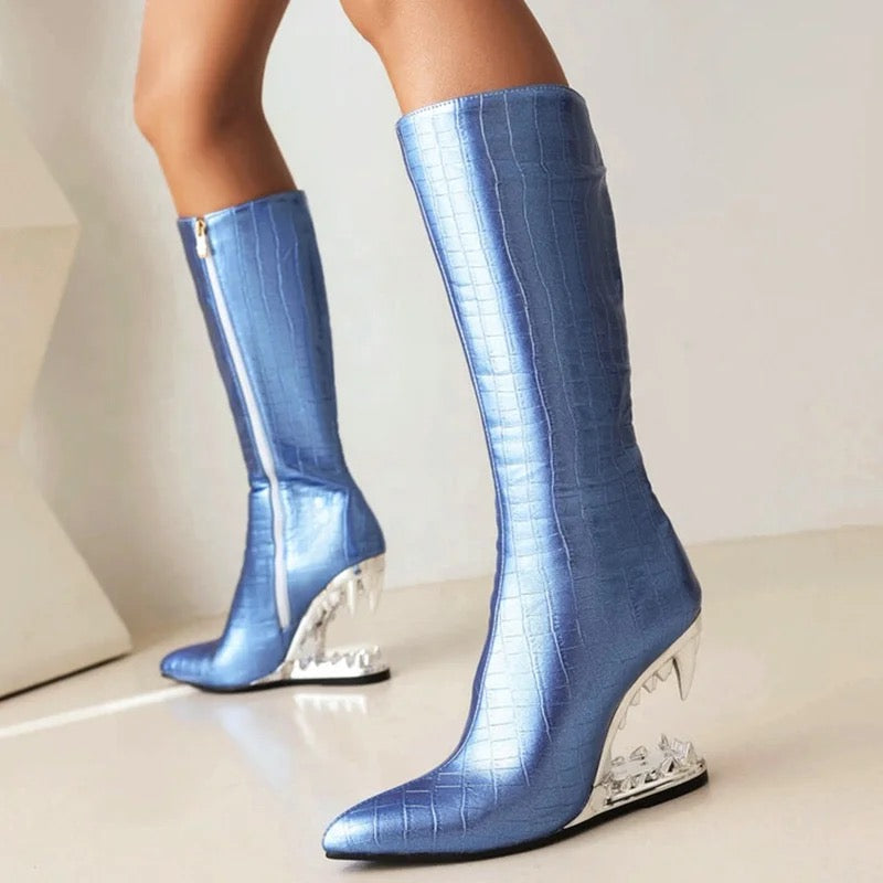 Tiger Pride Heel Boots - Dupe Department