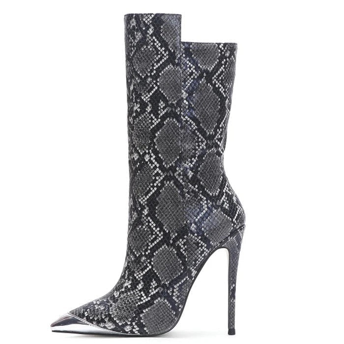Python Stiletto Boots