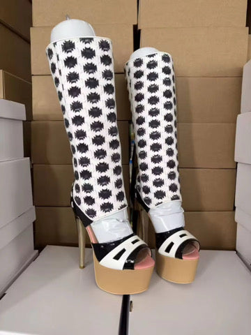 Polka Couture Heel Boots