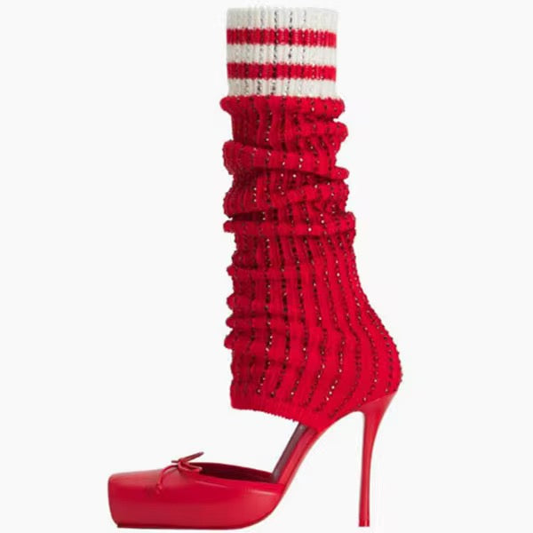 Satin Ballet Luxe Knit Heels