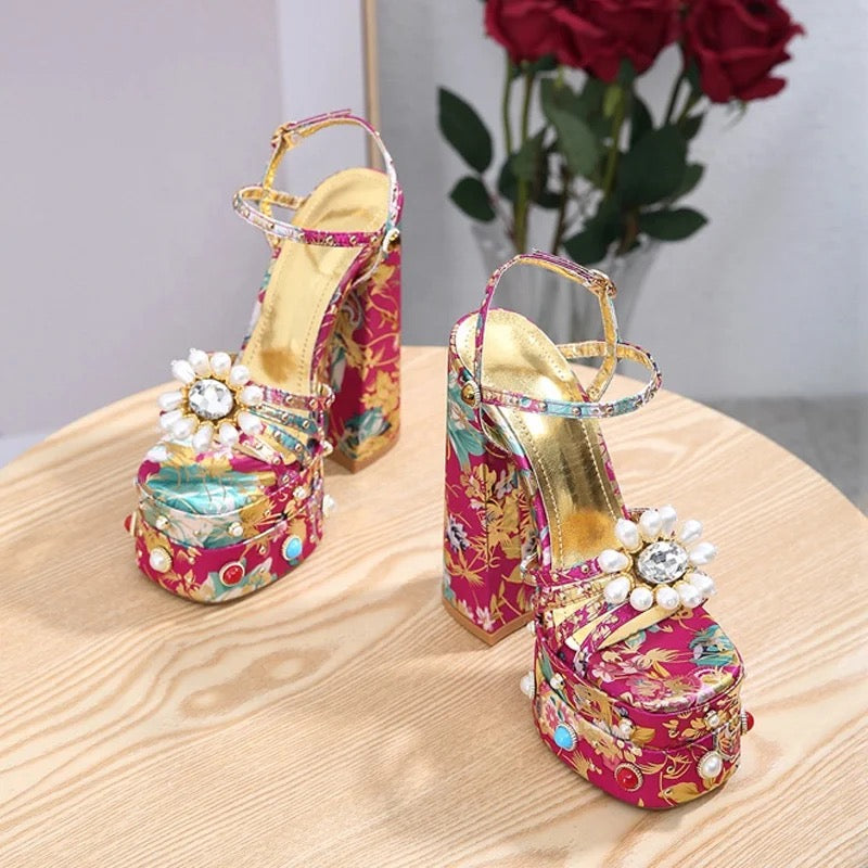 Floral Heels - Dupe Department