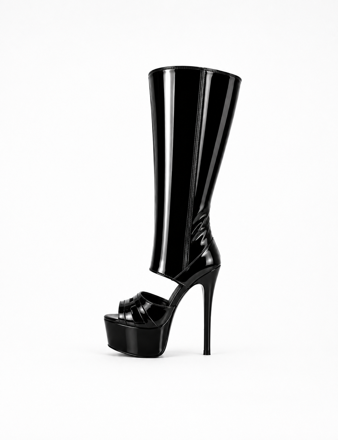 Midnight Patent Couture Heel Boots