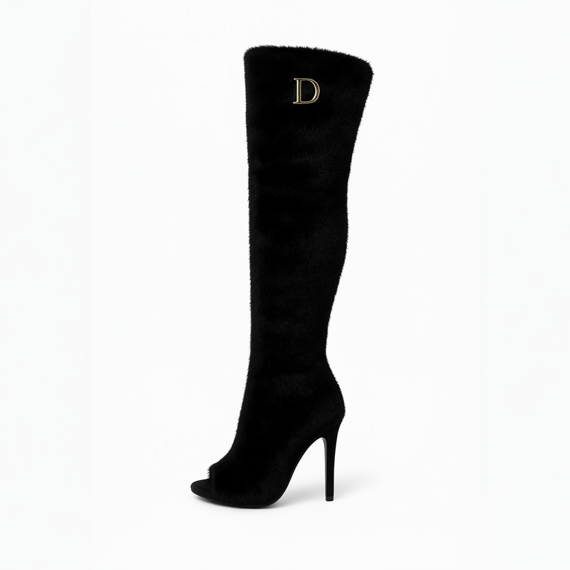 The Fur Seasons Boot- Noir