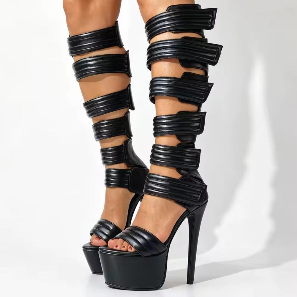 Gladiatrix Platform Heel Boots