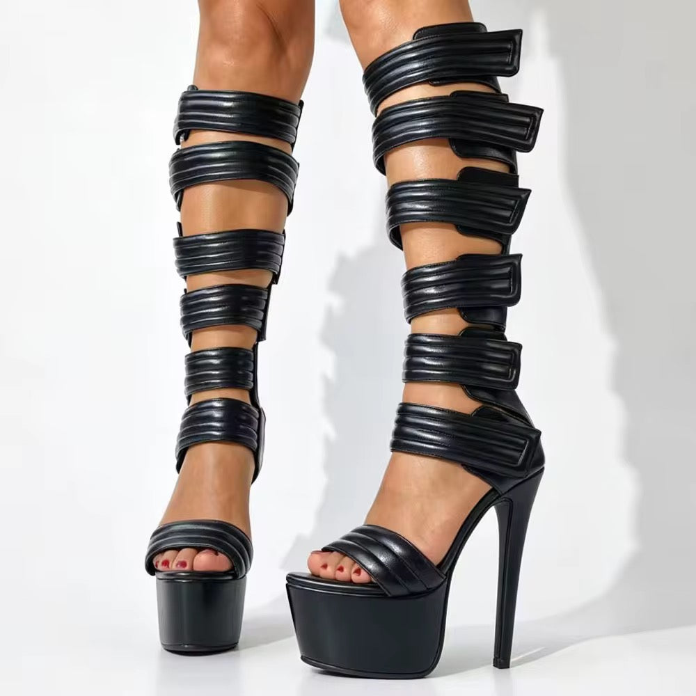 Gladiatrix Platform Heel Boots