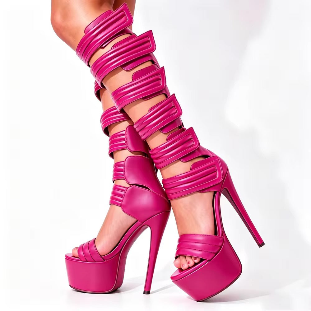 Gladiatrix Platform Heel Boots