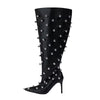 Studded Statement Knee-High Boots