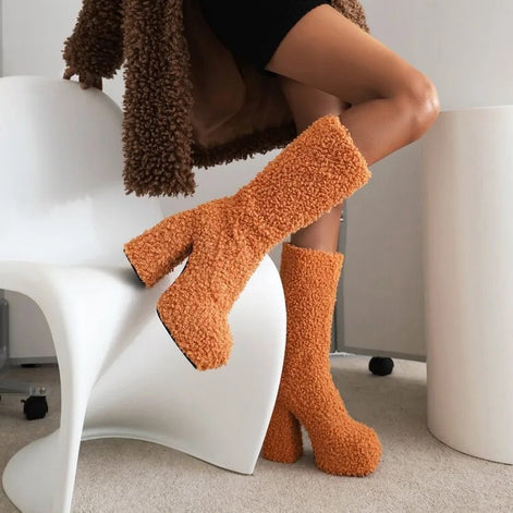 So Lamb Heel Boots