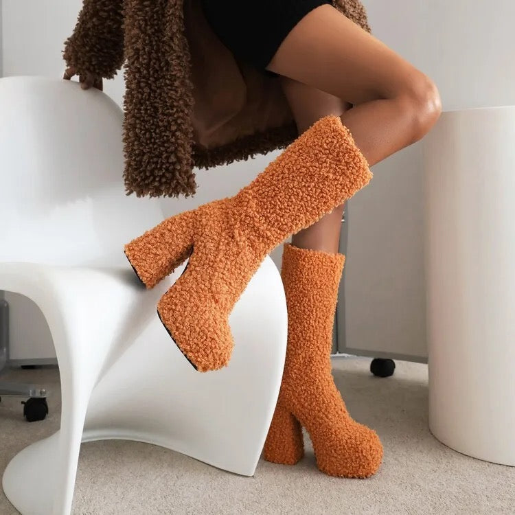 So Lamb Heel Boots