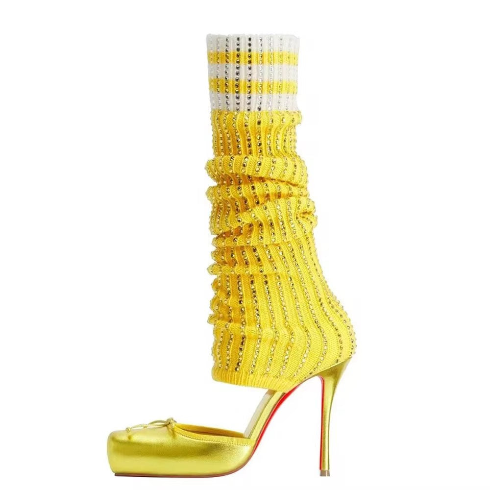 Satin Ballet Luxe Knit Heels