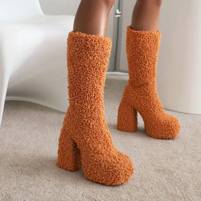 So Lamb Heel Boots