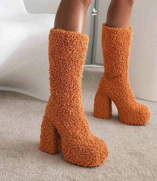 So Lamb Heel Boots