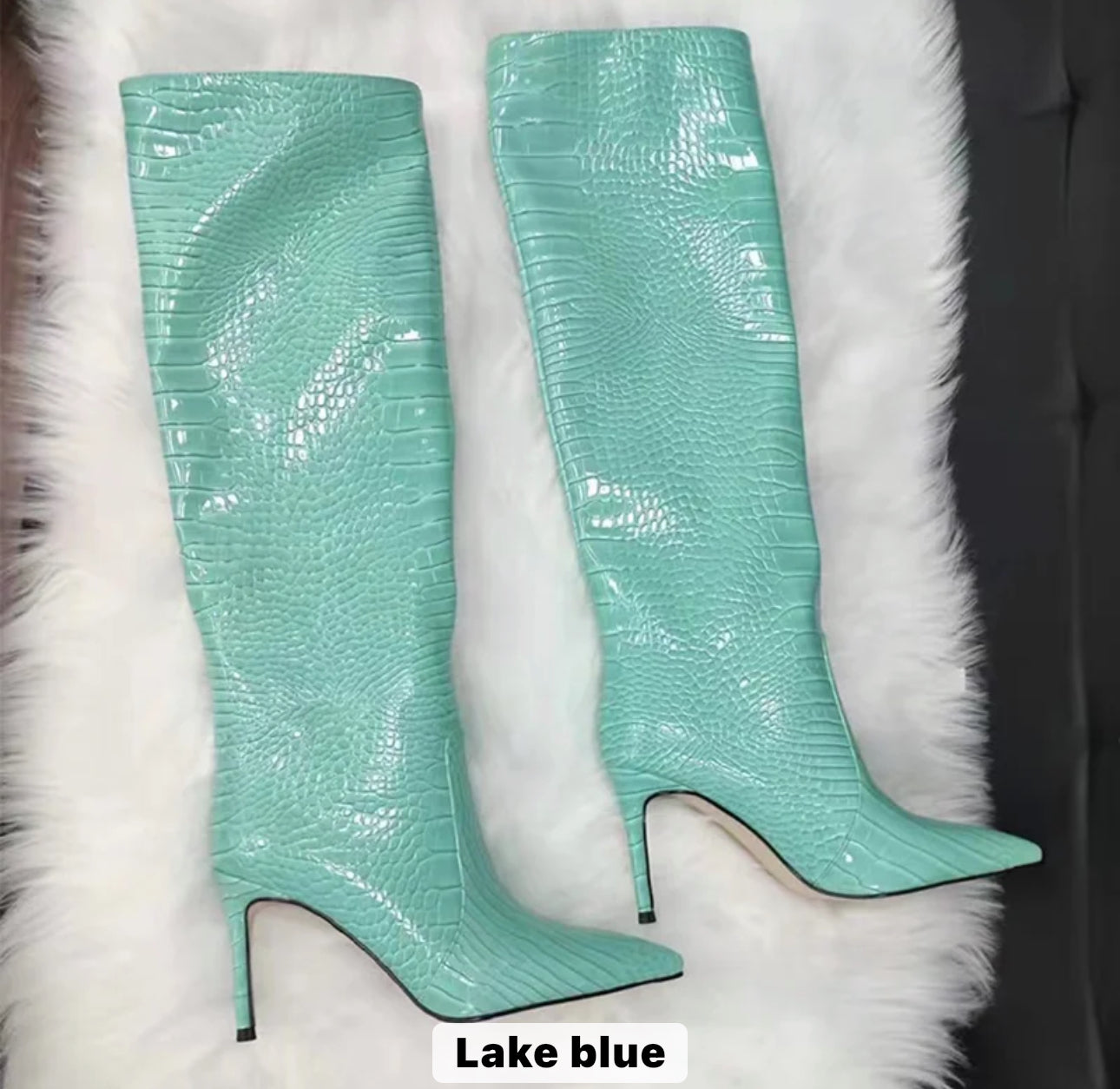 Fluorescent Animal Print Heel Boots - Dupe Department 