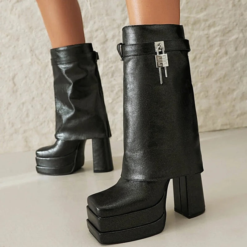 Gissep Ankle Heel Boots - Dupe Department 