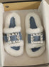 Buckled Plush Slides
