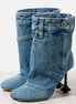 Denim Jean Ankle Heels