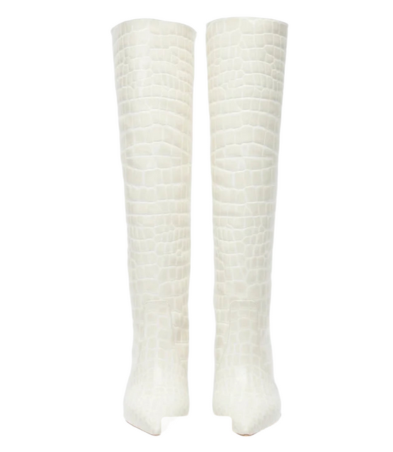Fluorescent Animal Print Heel Boots - Dupe Department 