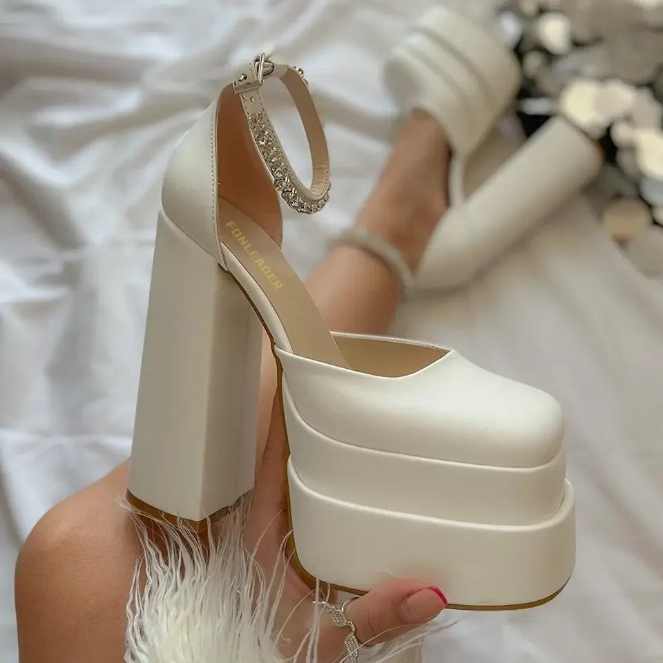 Chunky Suede Heels