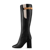 Retro Chunky Heel Boots
