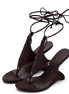 SIREN WRAP WEDGE SANDALS