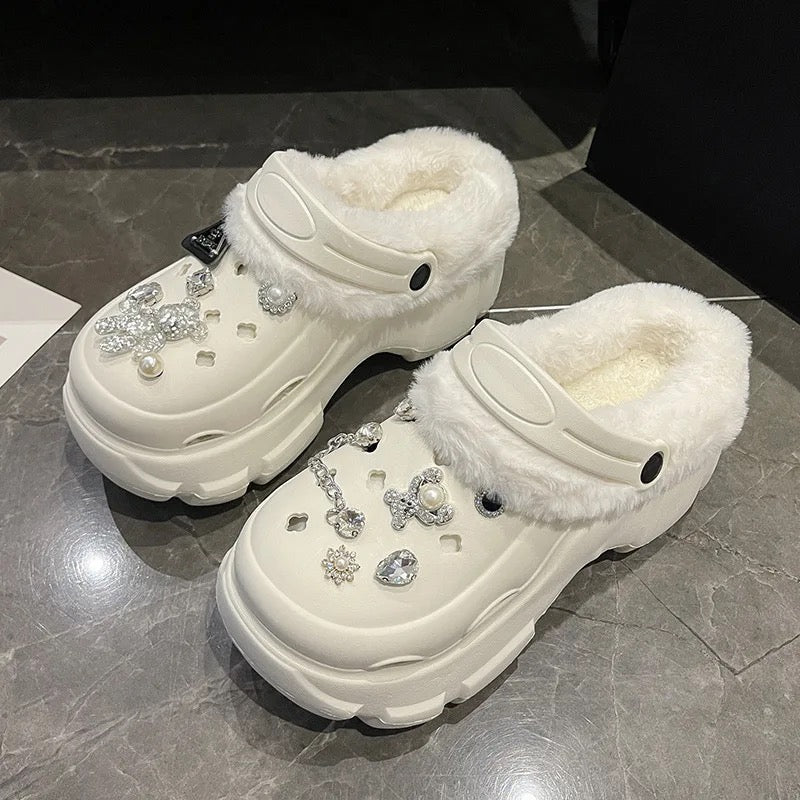 Pearls and Roses Clog Sandals