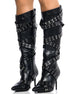 Buckle Down Heel Boots - Dupe Department 