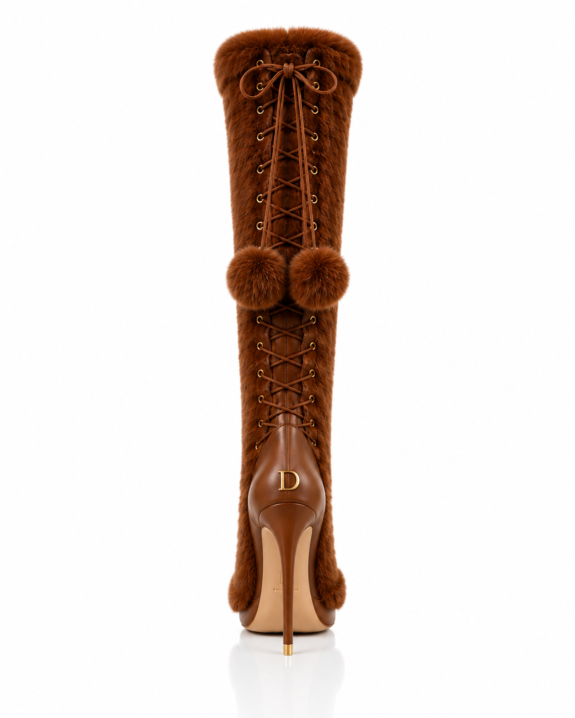 THE FUR AFFAIR BOOT — CARAMEL NOIR