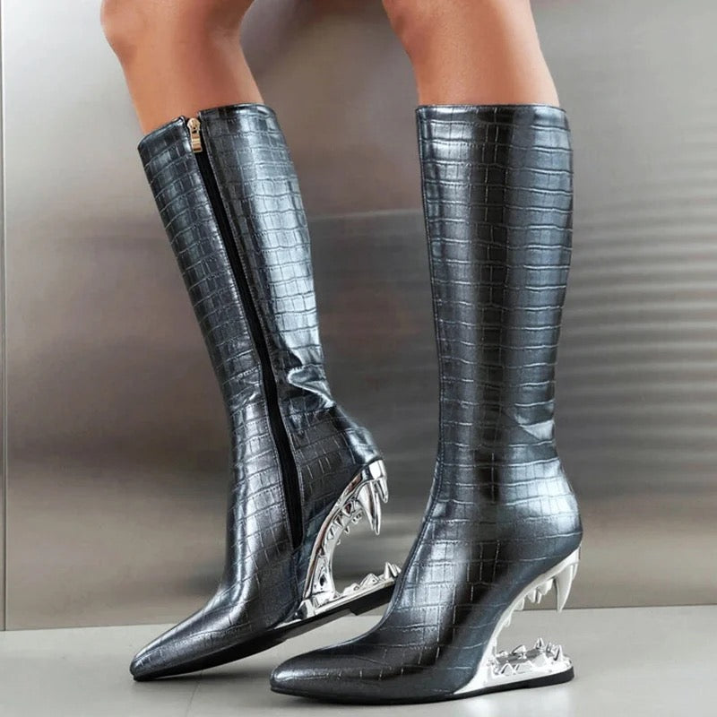 Tiger Pride Heel Boots - Dupe Department 