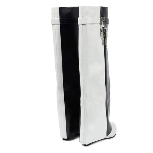 Venchi Patchwork Heel Boots - Dupe Department 