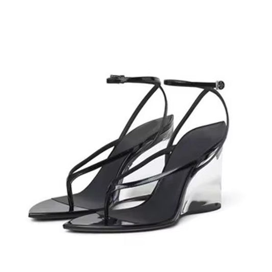 Crystal Mirage Wedged Heels