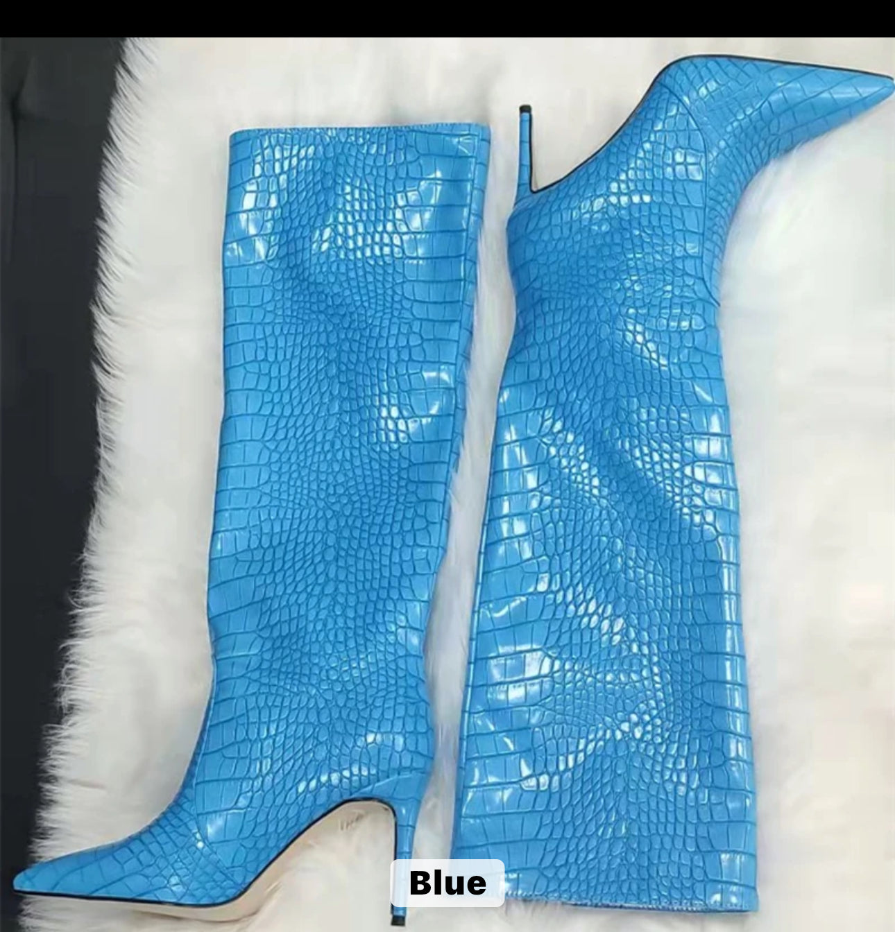 Fluorescent Animal Print Heel Boots - Dupe Department 