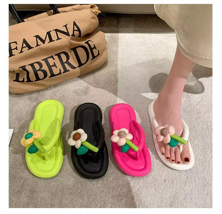Flower Puff Sandals