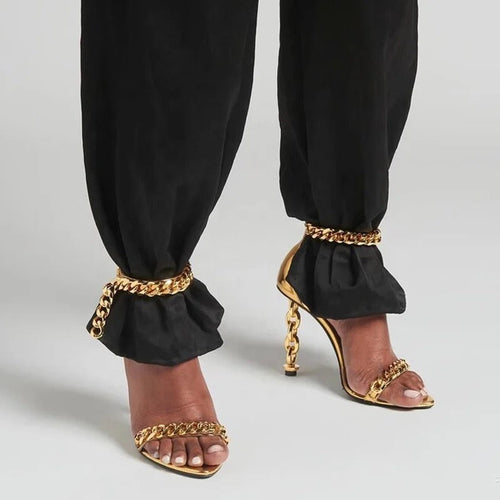 Golden Tingz Heels - Dupe Department 