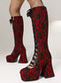 LACE TEMPTATION PLATFORM BOOTS