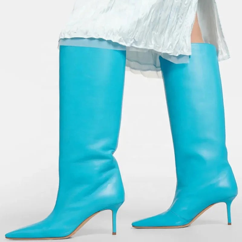Matte N’ Stone Heel Boots - Dupe Department 
