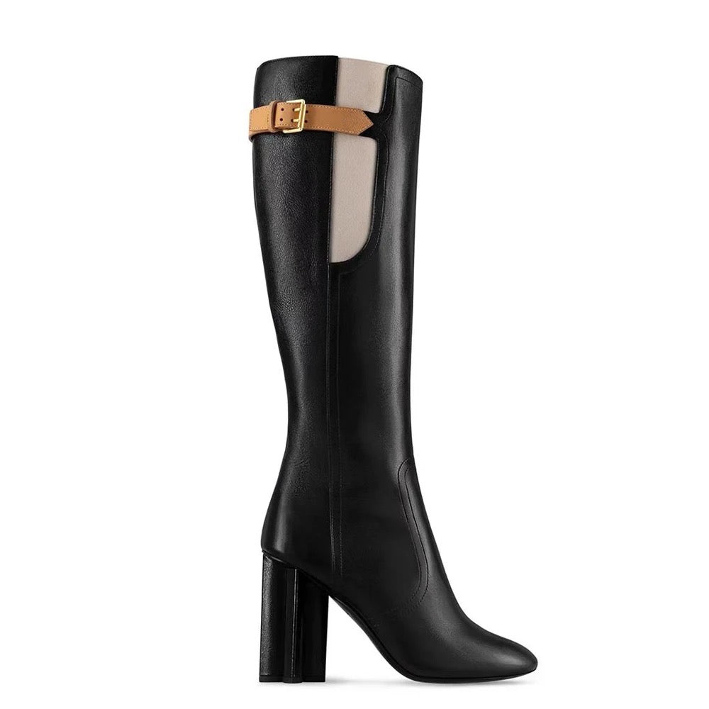 Retro Chunky Heel Boots