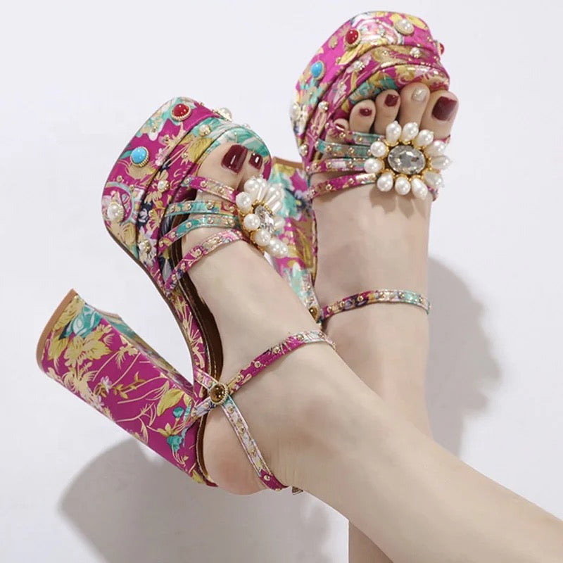 Floral Heels - Dupe Department 