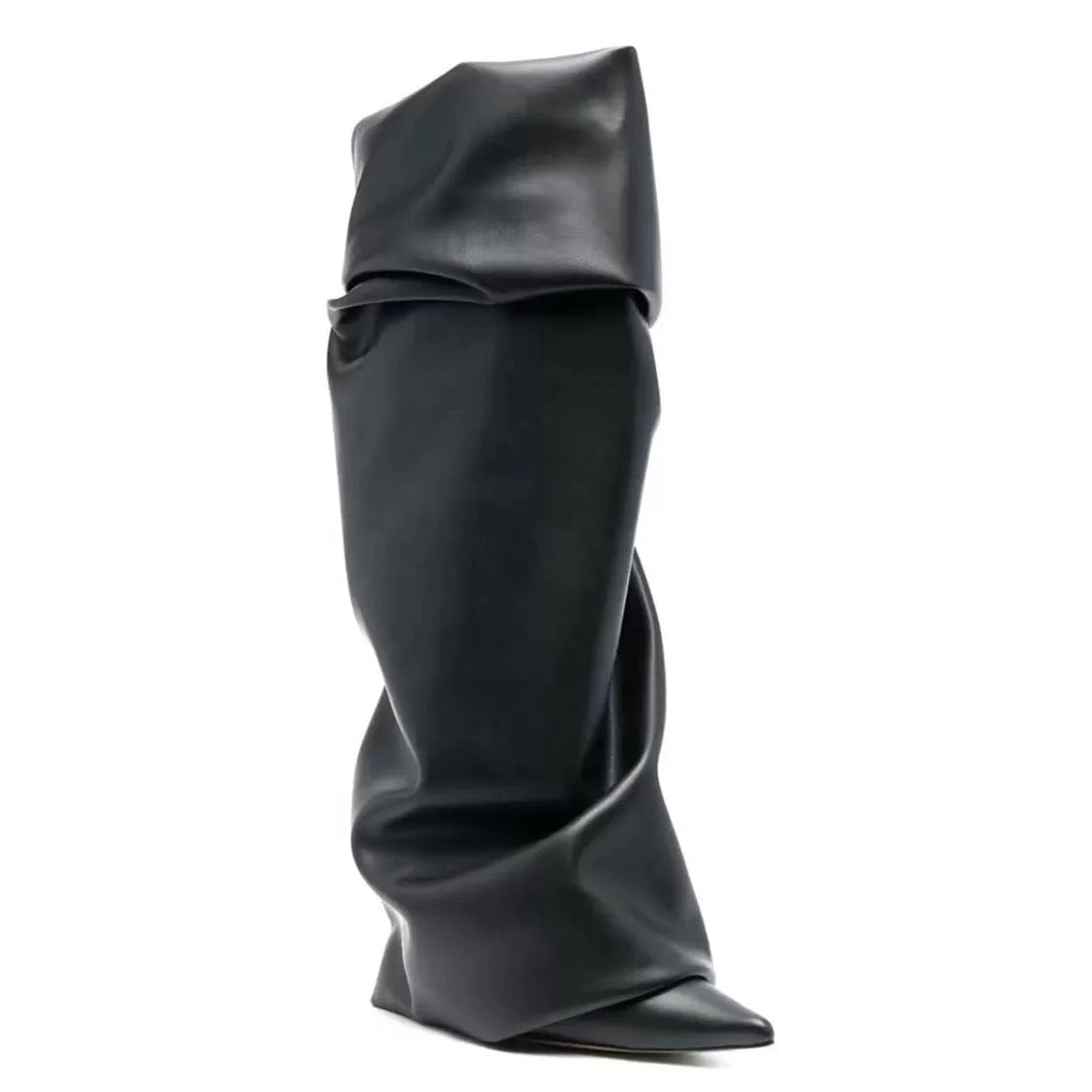 Stiletto X Pleated Boots - Dupe Department 