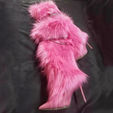 Fluff Up Heel Boots - Dupe Department 