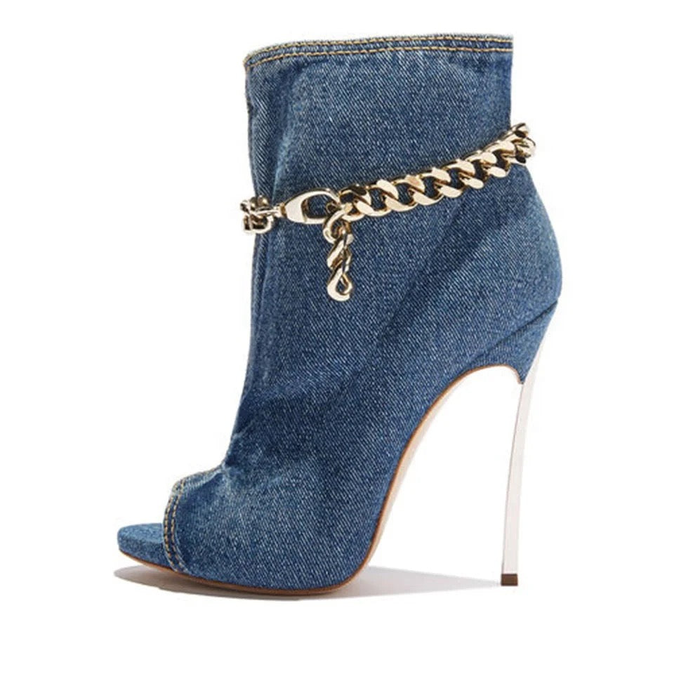 Fancy Denim Heels