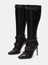 Dominatrix ‘Studded Strap’ Knee Boots