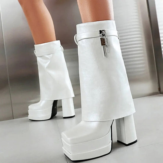 Gissep Ankle Heel Boots - Dupe Department 