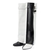 Venchi Patchwork Heel Boots - Dupe Department 