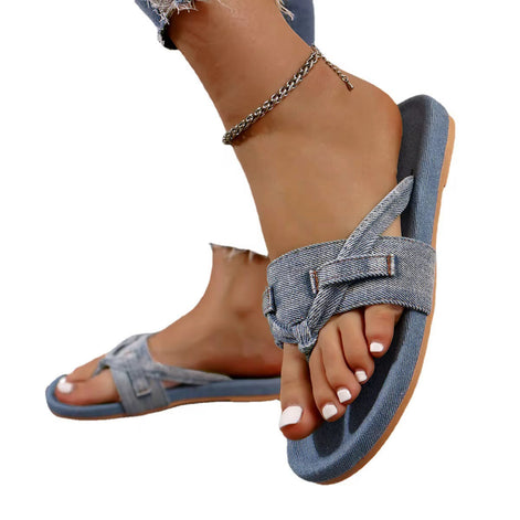 Light Wash Denim Sandals
