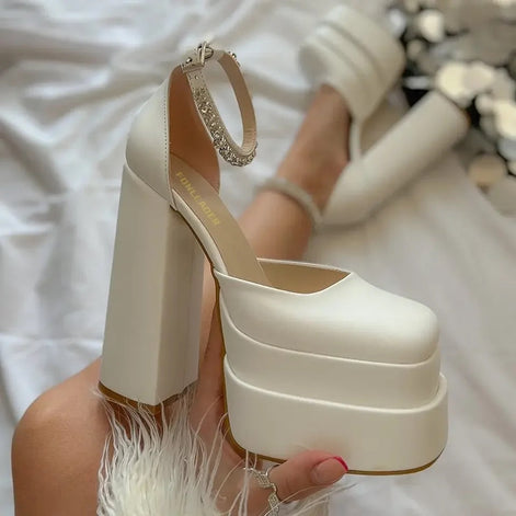 Chunky Suede Heels