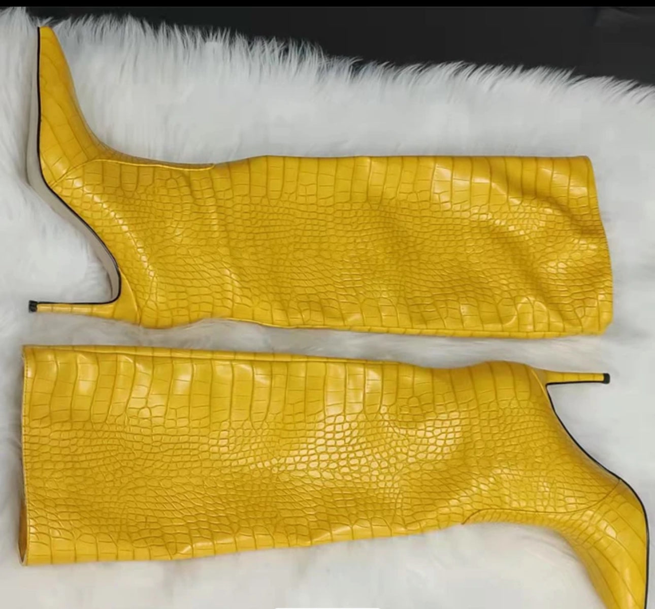 Fluorescent Animal Print Heel Boots - Dupe Department 