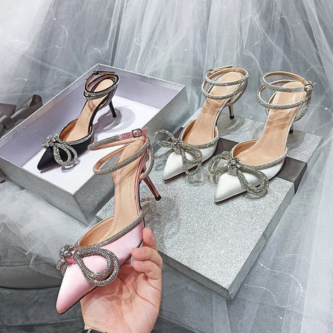 Crystal Bow Heels